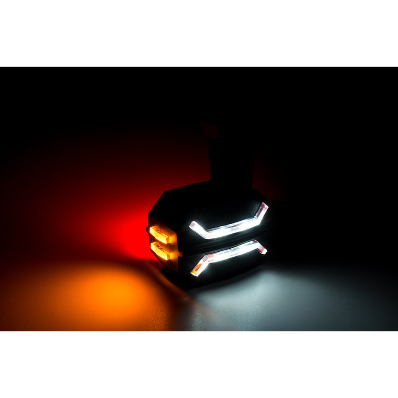 LED side marker light right, red-white-amber, 12-24V, 60cm cable
