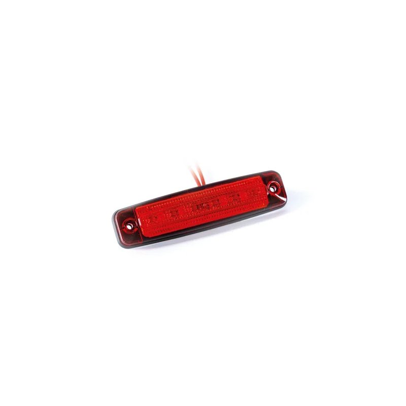 LED markeerlicht rood 12-24V 15cm. kabel