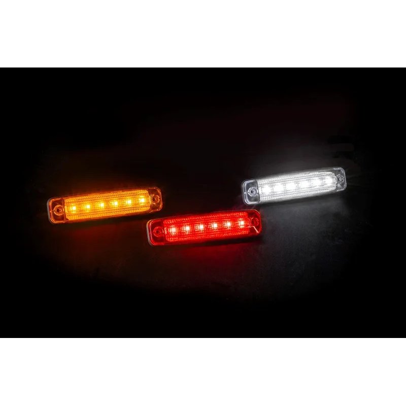 LED markeerlicht rood 12-24V 15cm. kabel