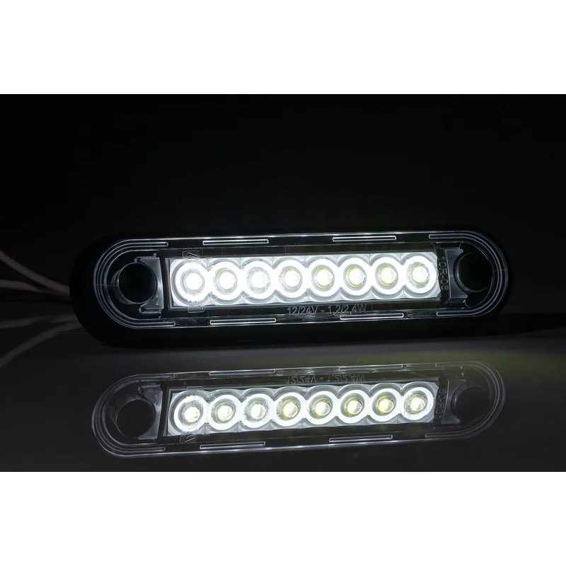 LED Positionsleuchte -lang weiß | 12-24V | 0,15m Kabel