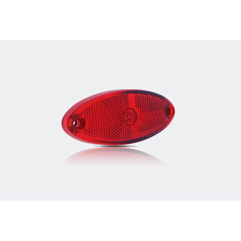 LED markeringslicht ovaal rood | 12-24V | 50cm. kabel
