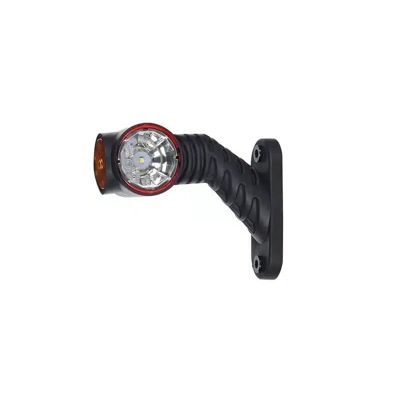 Rechts | LED Begrenzungsleuchte | rot-weiß-amber | 12-24V | 50cm. Kabel