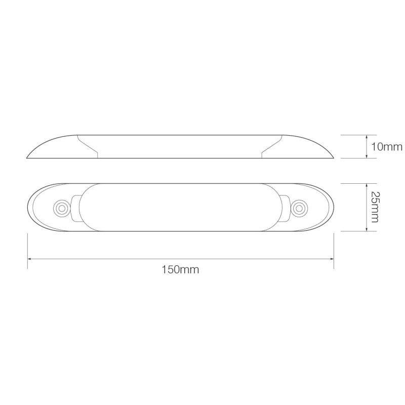 eclairage intérieur LED | sans interrupteur | câble 15cm. | blanc | 12V | blanc froid