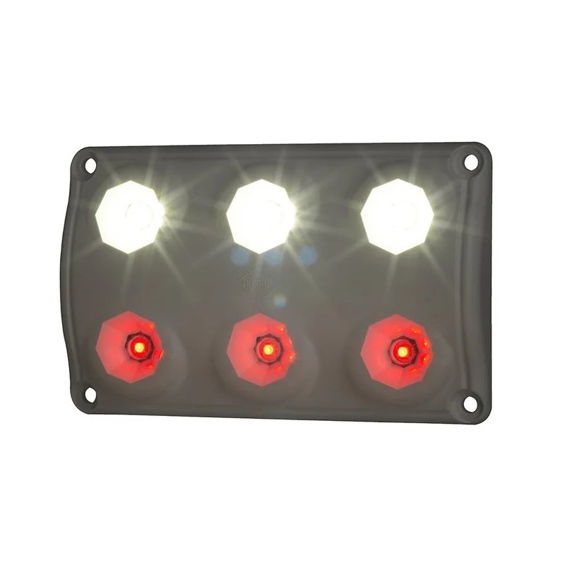 LED interior lamp red(19lm) - white(720lm-5000K) 12-24V
