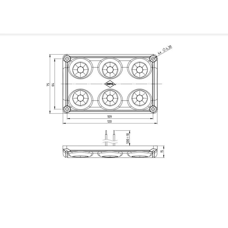 LED interior lamp red(19lm) - white(720lm-5000K) 12-24V