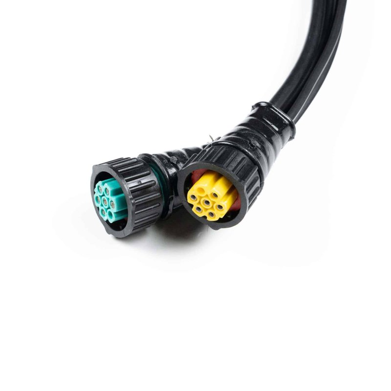achterlichtkabel 15P baj. naar 2x 7-PIN's AMP incl. zij-kabel