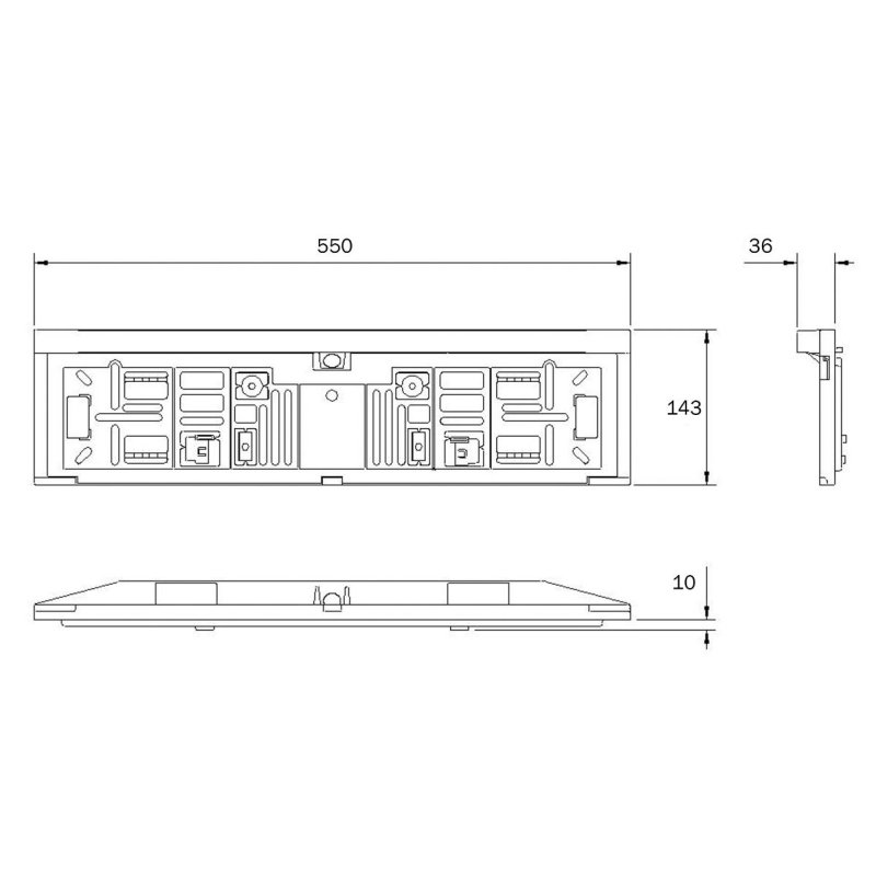 LED ADR Nummernschildhalter inkl. Beleuchtung 1,5m + 1,5mm² Stecker