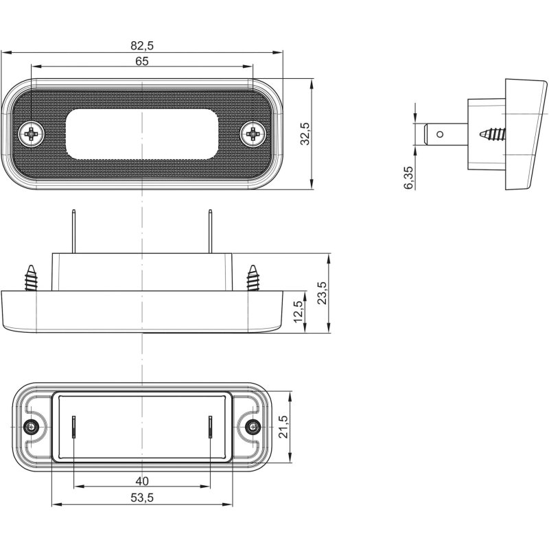 LED kentekenlamp inbouw 12-24V