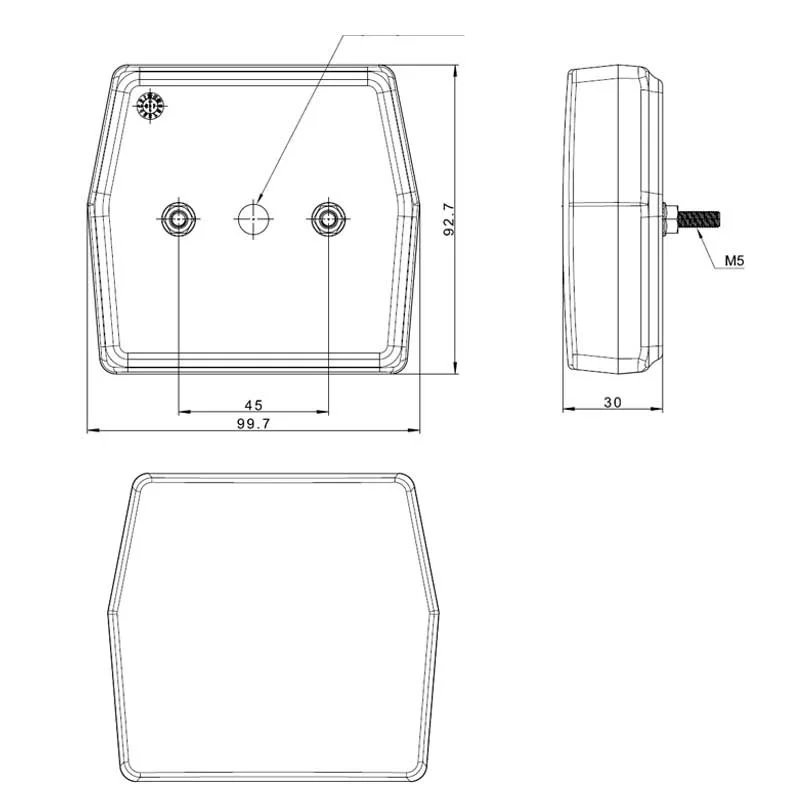 front knipperlicht met markeringslicht | 12V | 1m. kabel