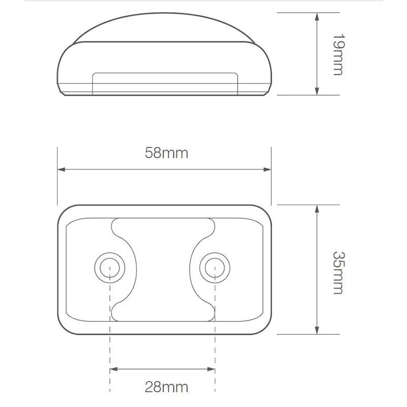 LED side indicator amber | 12-24V | 40cm cable