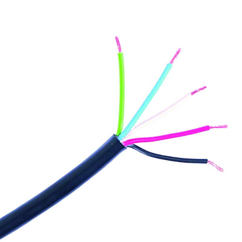 5-wire cable | 1.50mm² | black-red-blue-green-white | 50m