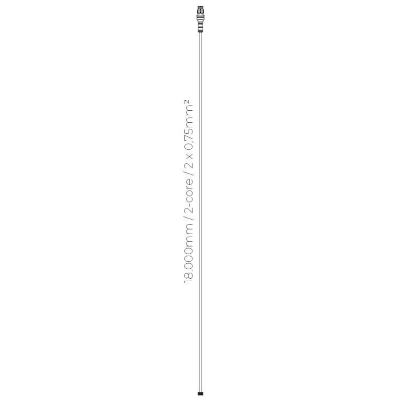 SuperSeal Stacheldrahtkabel 18m | 2x 0,75mm² (1x fem)