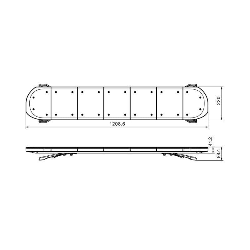 LED amber | 1208mm | 12-24V | ohne Controller