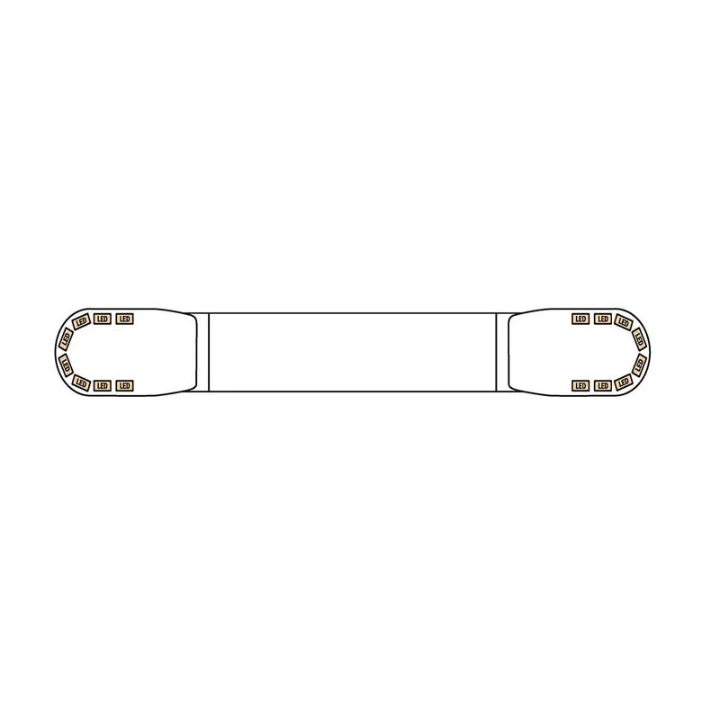 LED beacon bar amber | 13 series | ECE-R65 amber | 1500mm | 16 LEDs