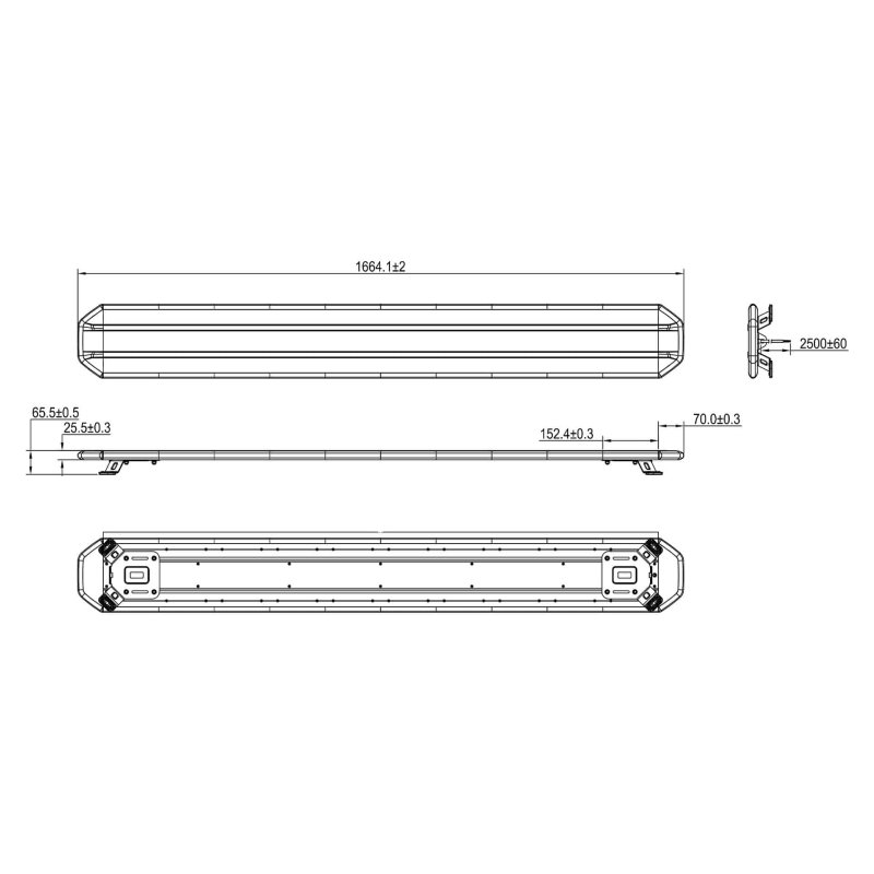 LED amber | 1664mm | 12-24V | inkl. Controller