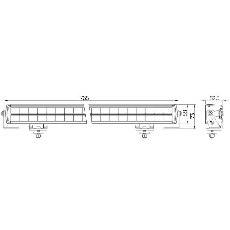 LED lightbar | Geminus 3 | 24,300 lumen | 76.5cm. | 9-36V | IP69K