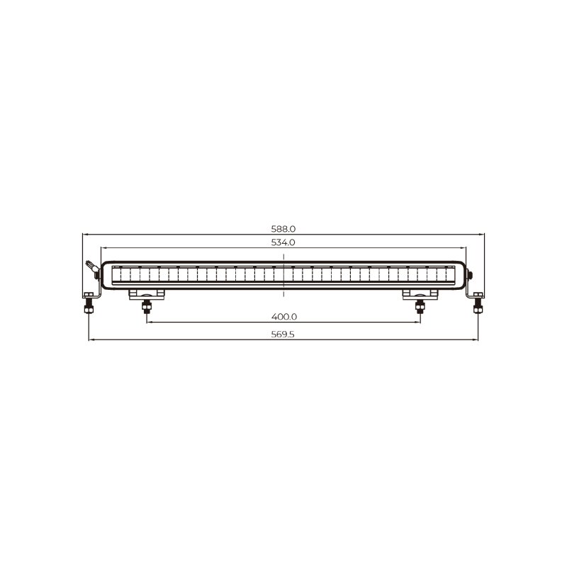 LED bar Nemesis 530 duo-color position lights 10-32v - 53.4cm - 7560lm