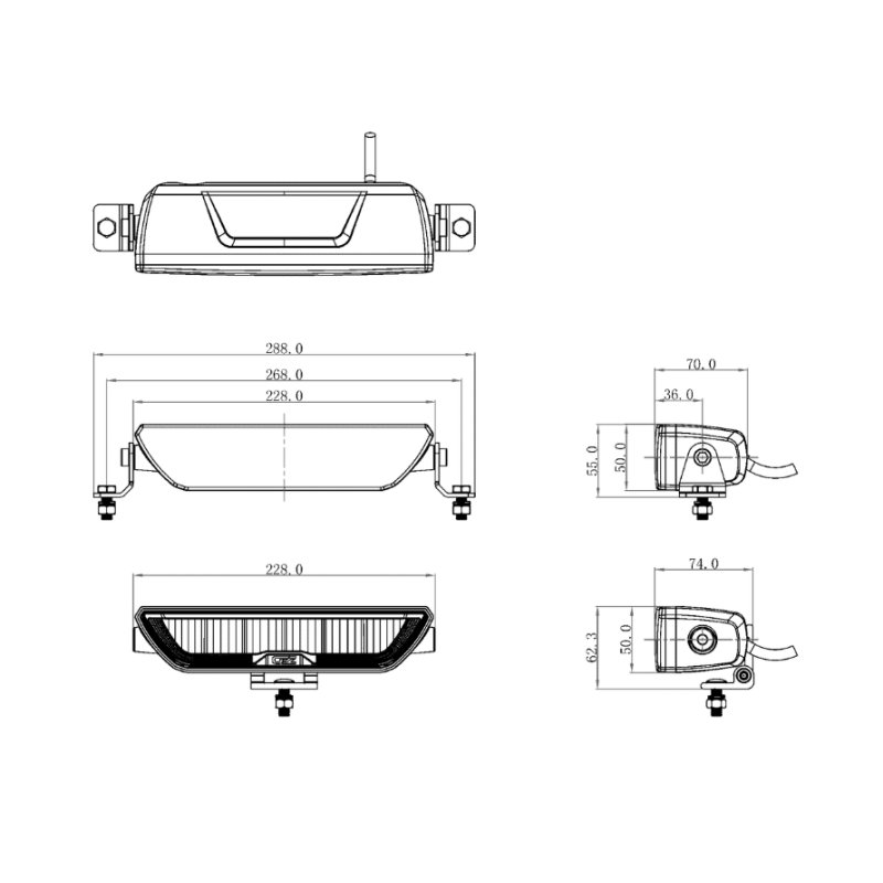 OZZ XB1 P9 wit LED bar