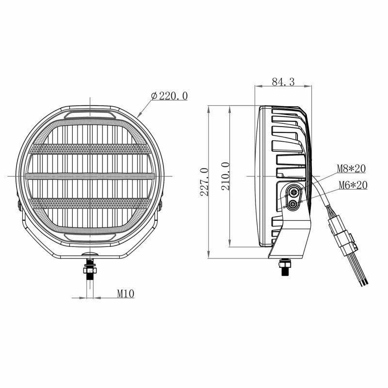 OZZ XR2 P9” Arctic Edition wit (10-35V)