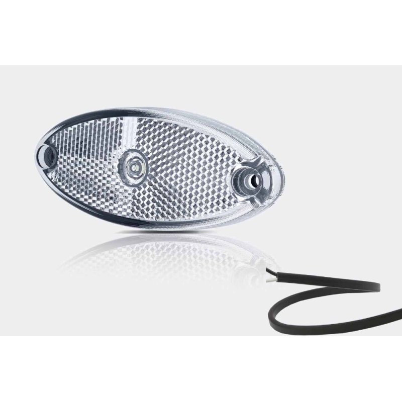 LED Positionsleuchte oval weiß | 12-24V | 50cm. Kabel