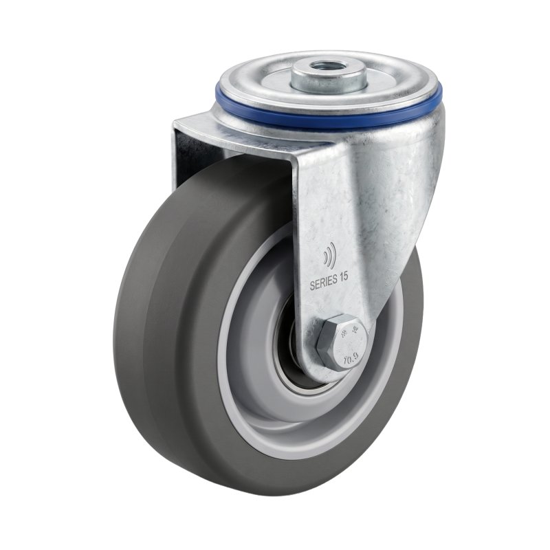 zwenkwiel 125mm serie 19 ᠆ 15 plaatbevestiging kogellager