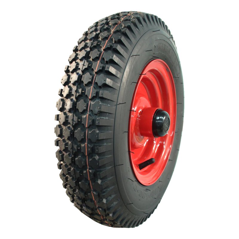 luchtband + wiel 4.80/4.00-8 2.50Ax8H2 ET7 kogellager Ø25 NL88mm staal V-6602 rood