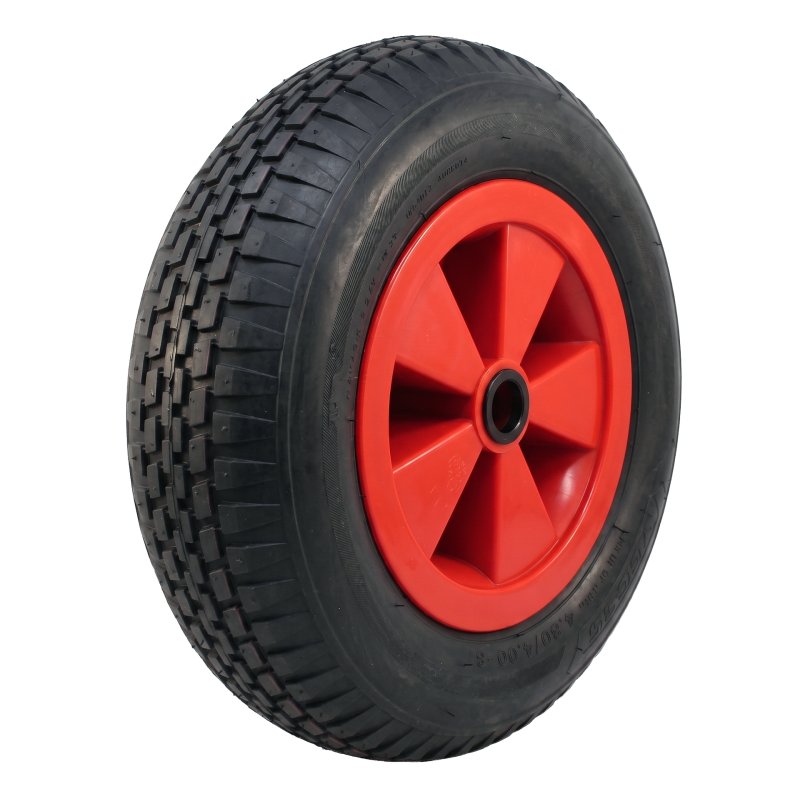 luchtband + wiel 4.80/4.00-8 2.50Ax8 ET0 NL75mm kunststof V-6635 rood