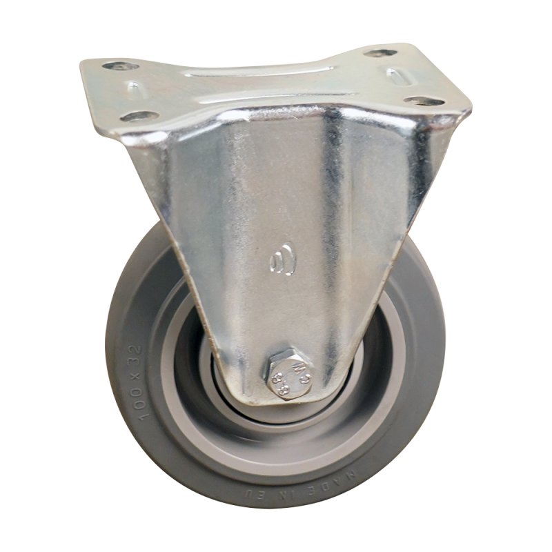 fixed castor 200mm series 15 ᠆ 15 plate mounting ball bearing