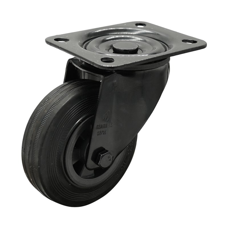 zwenkwiel 125mm Novio Black serie 01 ᠆ 15 plaatbevestiging rollager