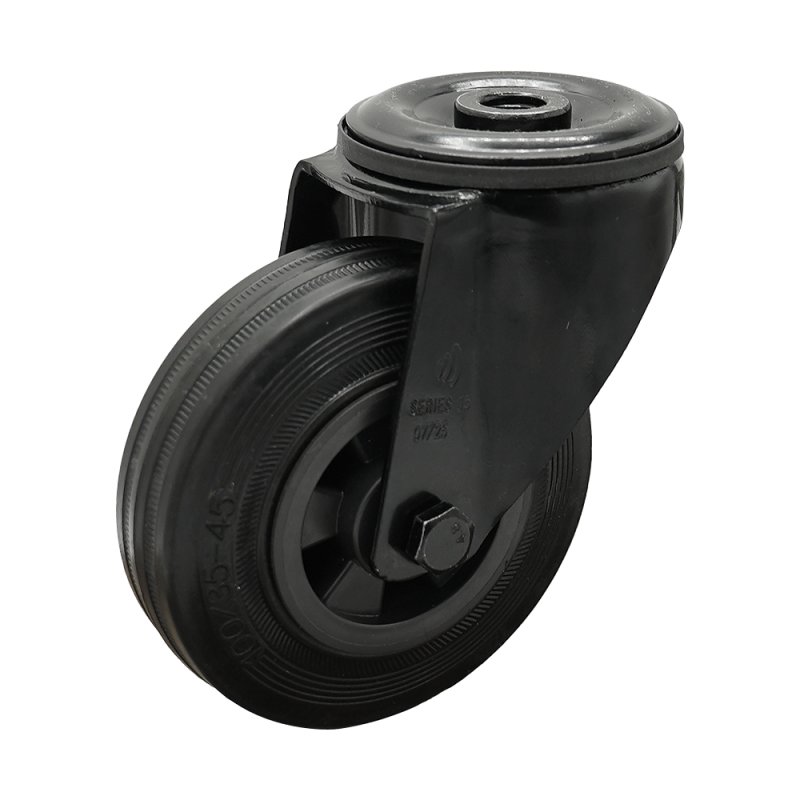 Lenkrolle 125mm Novio Black Serie 01 ᠆ 15 Rückenloch Rollenlager