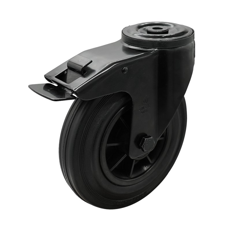 zwenkwiel geremd 160mm Novio Black serie 01 ᠆ 15 boutgat rollager
