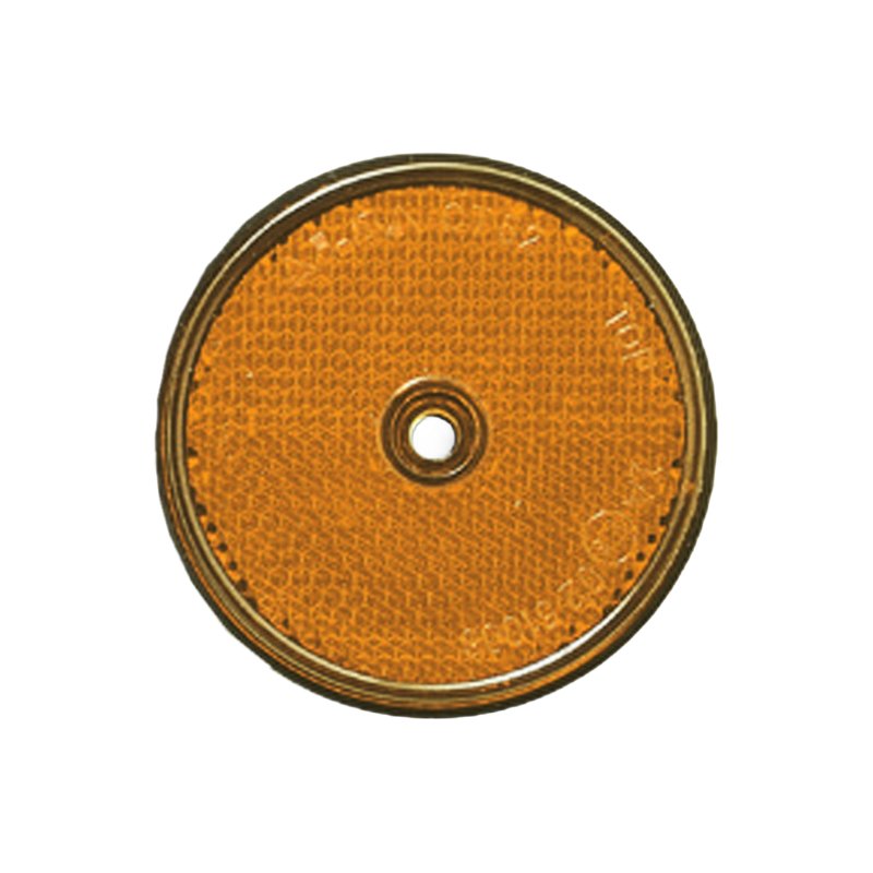 Rückstrahler Ø orange anschraubbar + selbstklebend Ø60