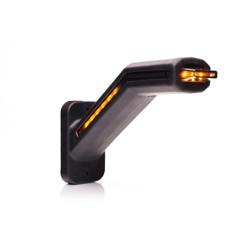 LED breedtelamp links incl. knipperlicht, dark lens 12-24V