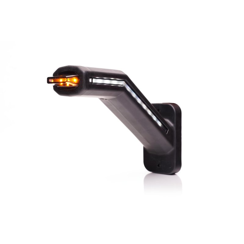 LED breedtelamp links incl. knipperlicht, dark lens 12-24V