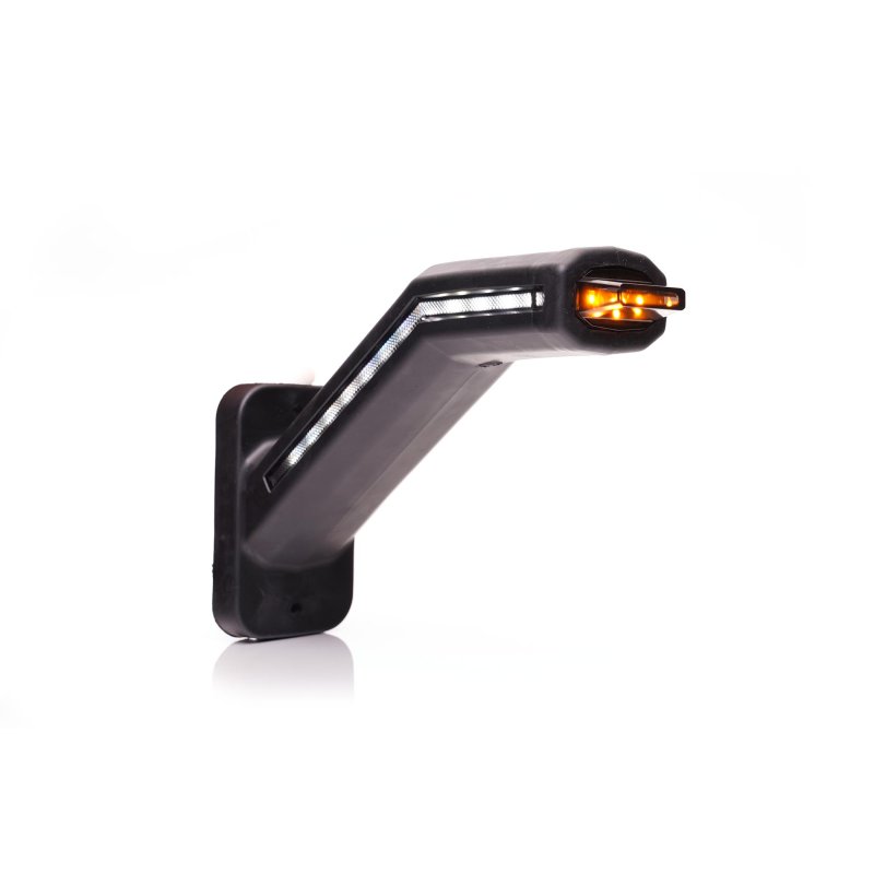LED breedtelamp rechts incl. knipperlicht, dark lens 12-24V
