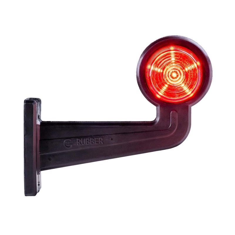 LED breedtelamp set 12-24V | dark | rood-wit | 195mm paal