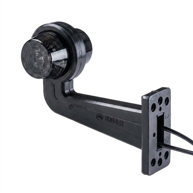 LED breedtelamp set 12-24V | dark | rood-wit | 195mm paal
