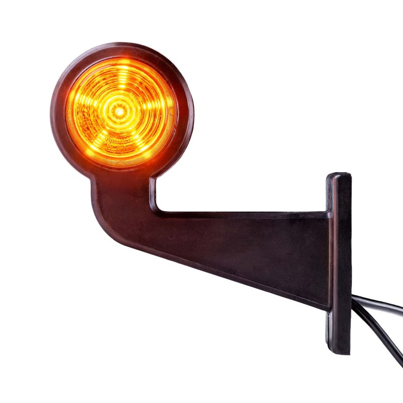 LED breedtelamp set 12-24V | rood-amber | 165mm paal
