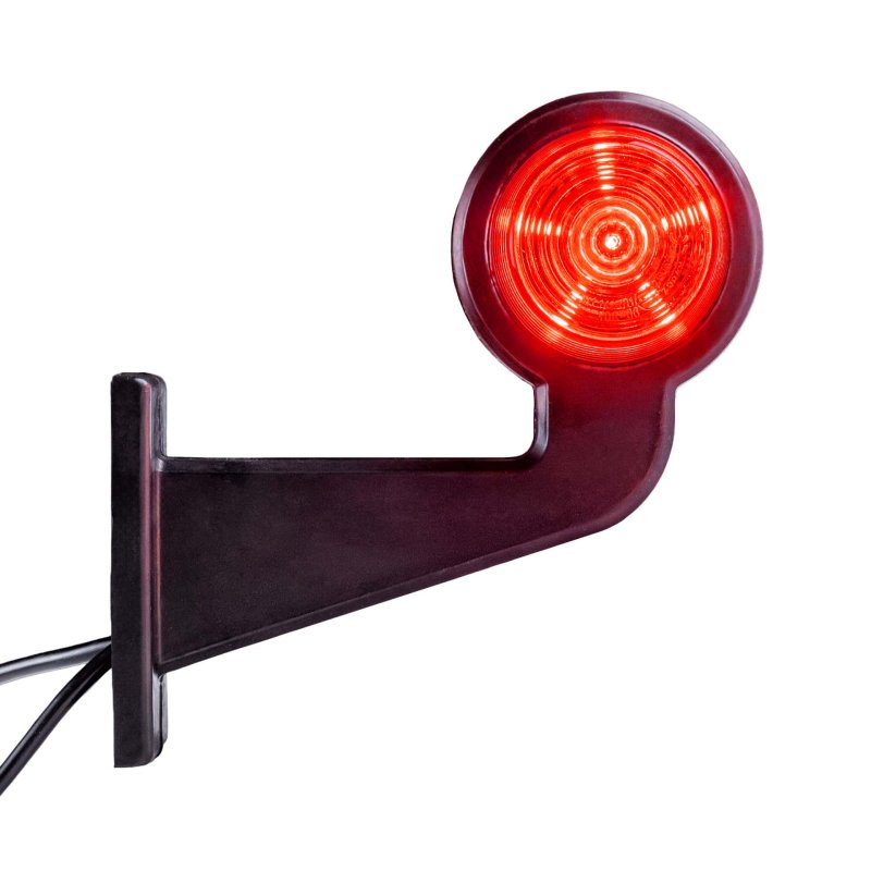 LED breedtelamp set 12-24V | rood-amber | 165mm paal
