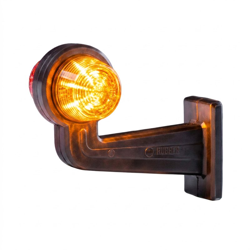 LED breedtelamp set 12-24V | rood-amber | 195mm paal