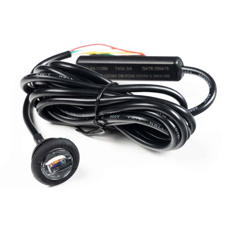 LED markeerlicht rood/wit/amber 12-24V 200cm kabel