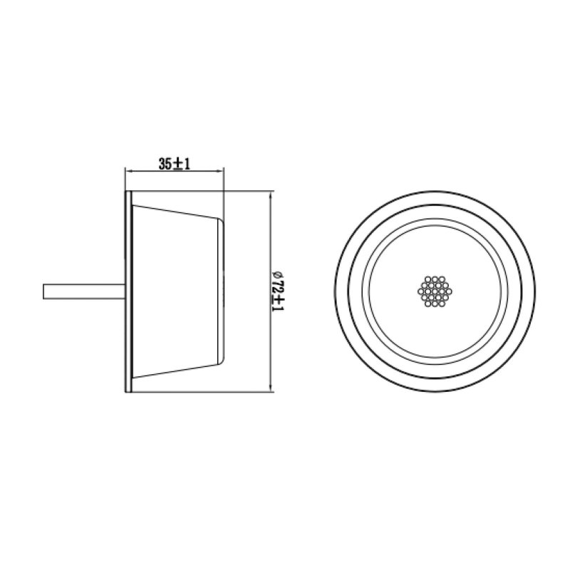 LED module clear lens multicolor+kn.licht 12-24V | 5m. kabel