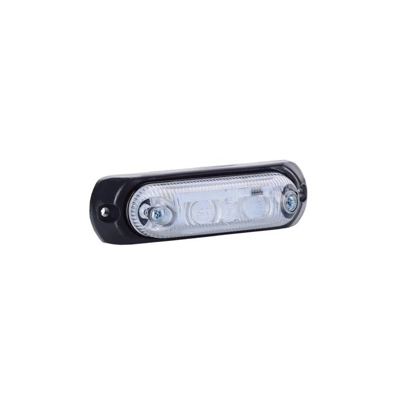 LED markeringslicht wit met beugel | 12-24V | 50cm. kabel