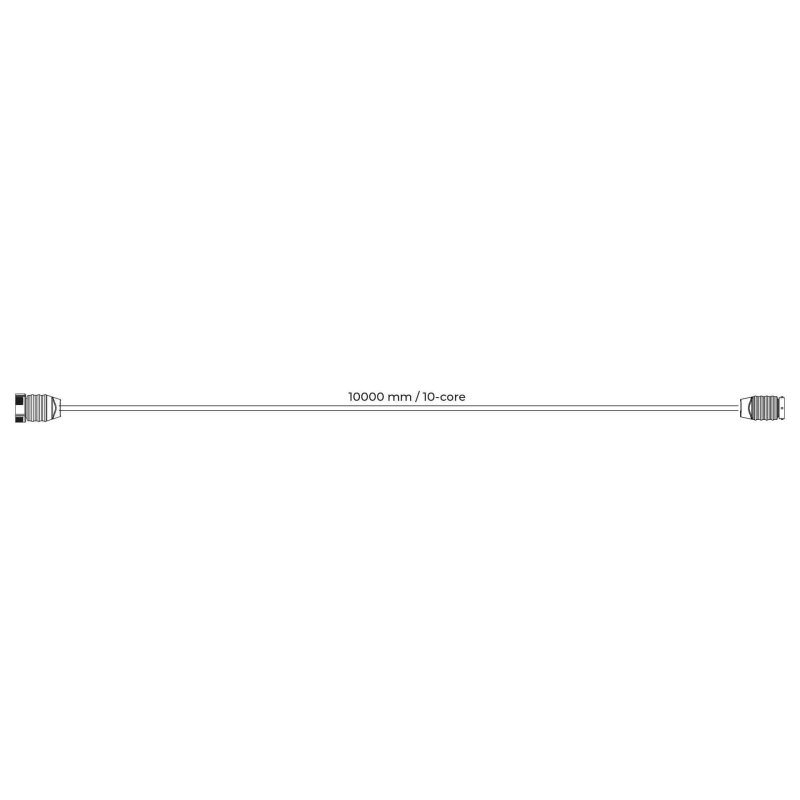 Hoofdkabel 10m | excl zij-kabel | 10-aderig | 2x 15P Bajonet