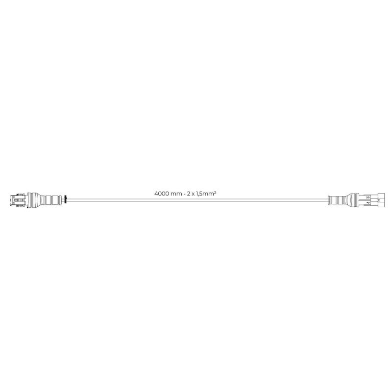 verlengkabel Superseal 4m | 2x1,5mm² | 1x male | 1x female