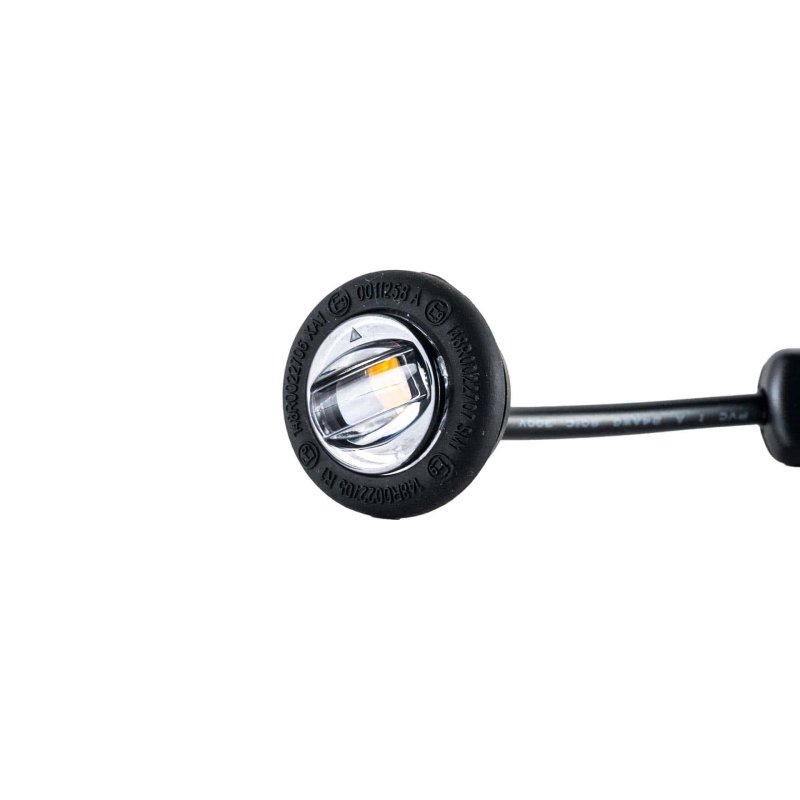LED markeerlicht rood met R65 flitser 12-24V 200cm kabel