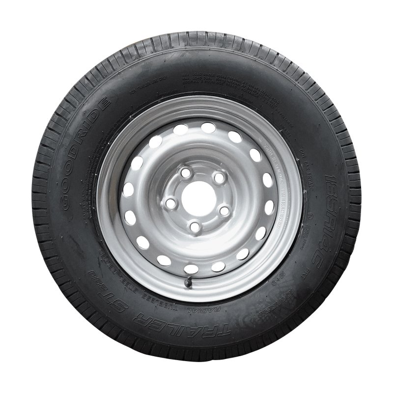 pneu + roue 185 R14C 5½Jx14H2 ET30 66,5/112/5 métal ST290 M+S gris argent