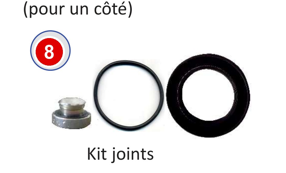 KIT JOINTS POUR 1 MOYEU WS284-OBS (BAIN D'HUILE)