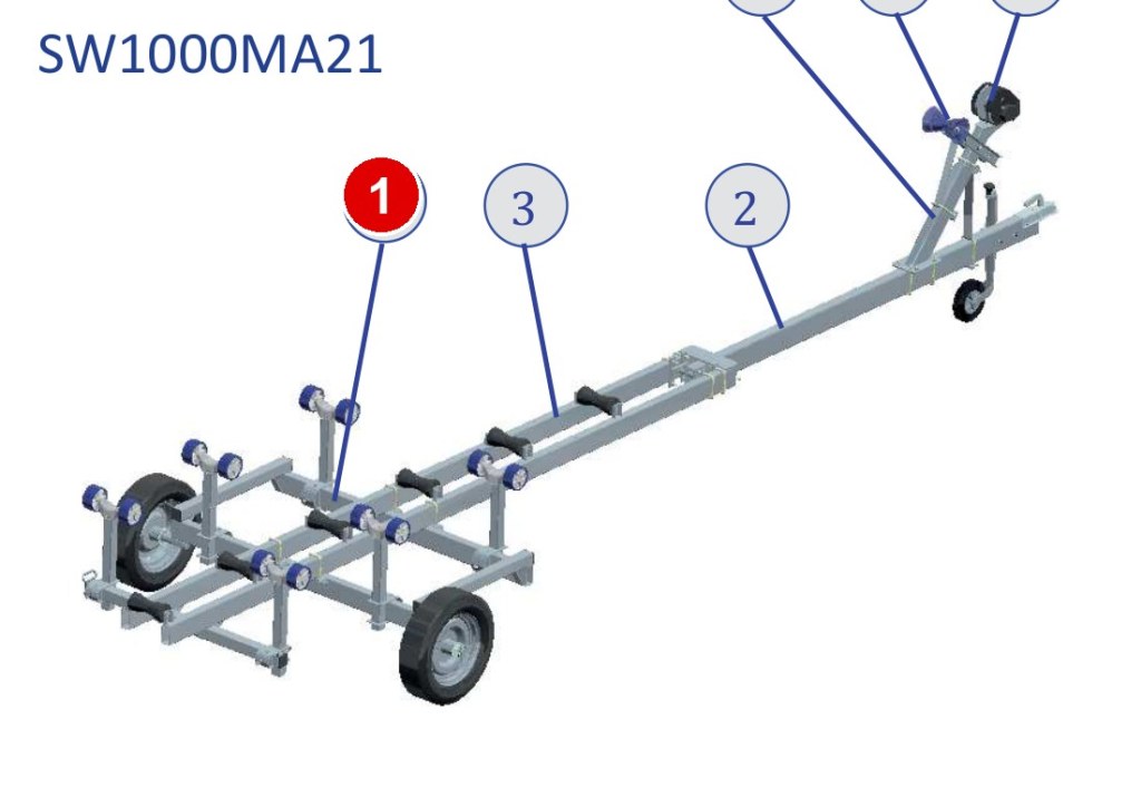 ESSIEU CADRE SF DOUBLE 5T112 2700KG SW2400MA