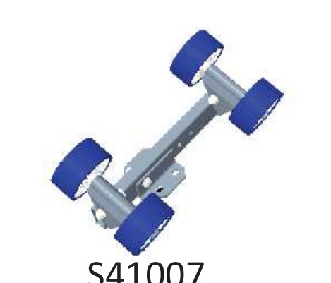 BASCULEUR GAUCHE 2 ROULEAUX TB GALET BLEU FONCE